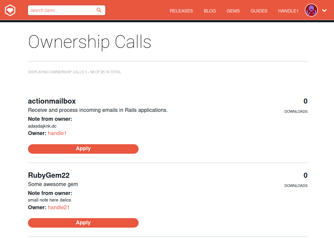 Ownership Calls